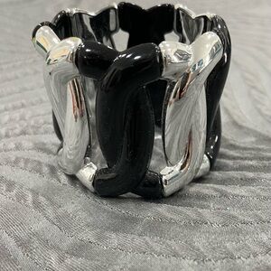 Black and silver bracelet